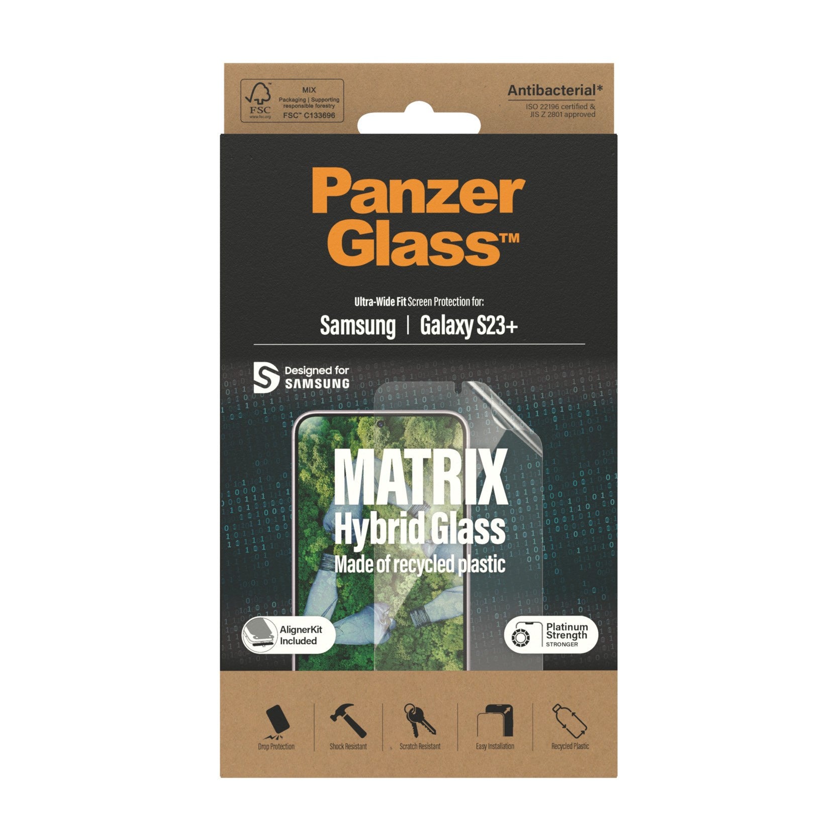 PanzerGlass® ECO MATRIX Displayschutz  Samsung Galaxy S23+ | Ultra-Wide Fit m. AlignerKit